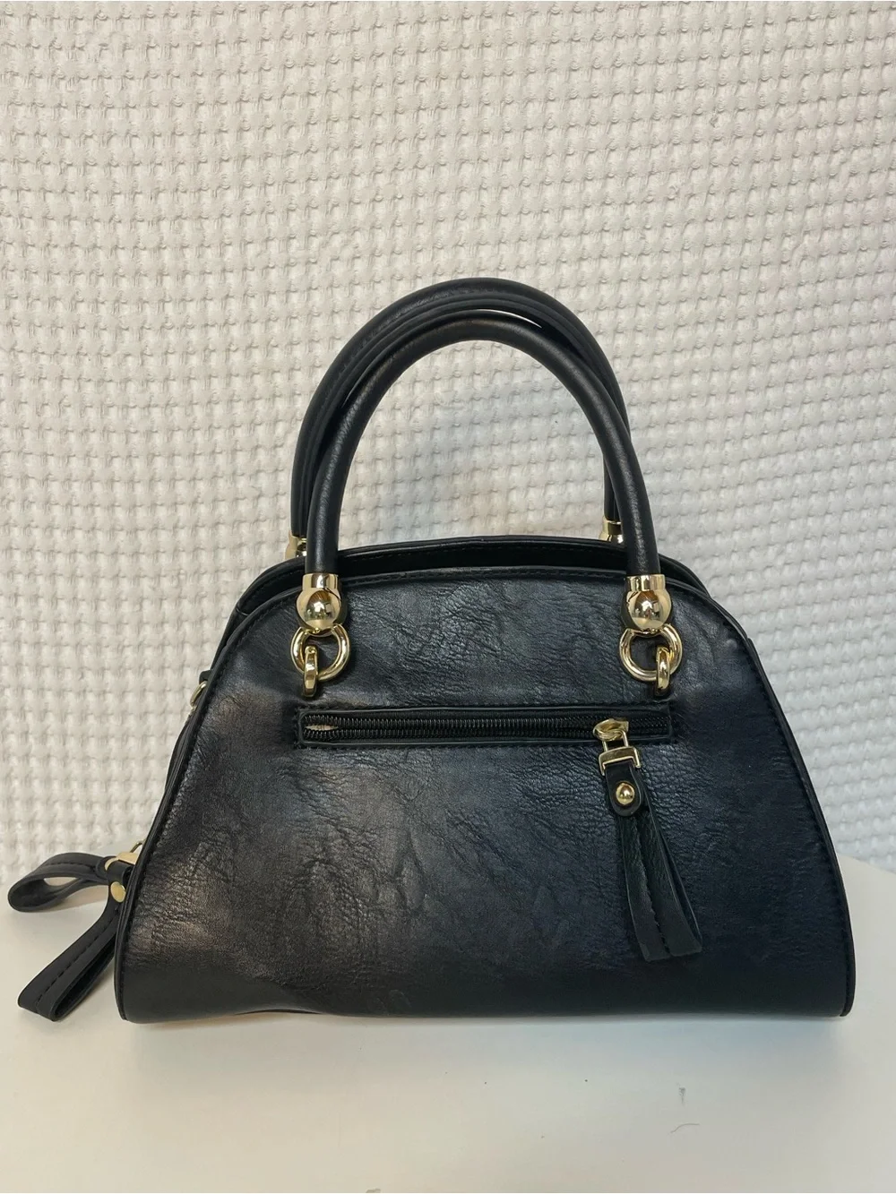 Simply Noelle Top-Handle Satchel Handbag Purse with Gold Hardware